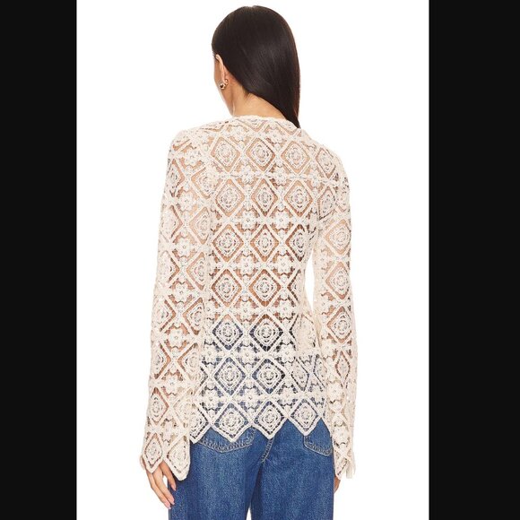 x REVOLVE Janis Crochet Blouse House of Harlow 1960 - Picture 3 of 4